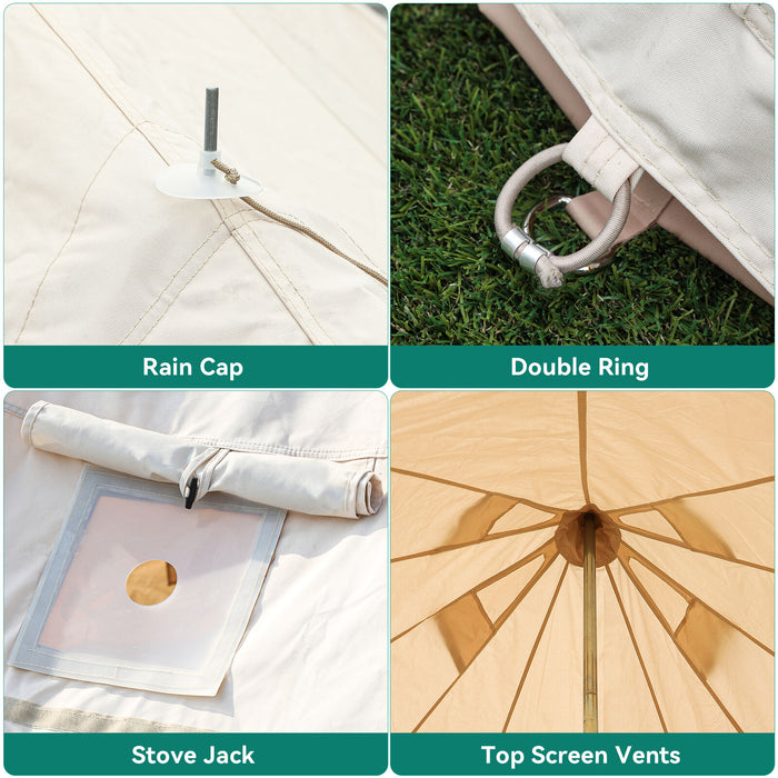 Luxury 8 - Person Camping Yurt Tent with Roomy Interior for Family Adventures - Monsta Online