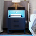 Modern LED Nightstand with Built - in Charging Station and Spacious Storage - Monsta Online