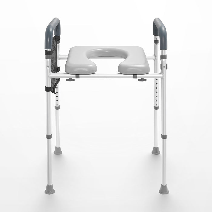 Non - Slip 350LBS Toilet Seat Riser for Seniors with Padded Arms - Monsta Online