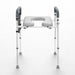 Non - Slip 350LBS Toilet Seat Riser for Seniors with Padded Arms - Monsta Online