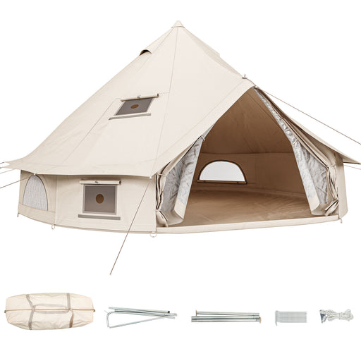 Luxury 8 - Person Camping Yurt Tent with Roomy Interior for Family Adventures - Monsta Online