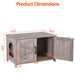 Modern Cat Litter Box Enclosure Furniture with Elegant Barn - Style Door - Monsta Online