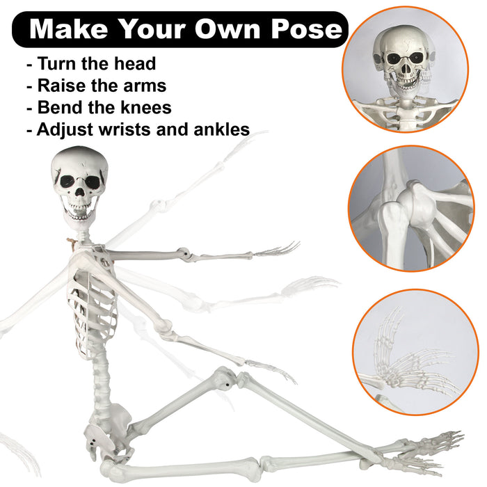 6FT Creepy Halloween Hanging Skeleton Decoration - Monsta Online