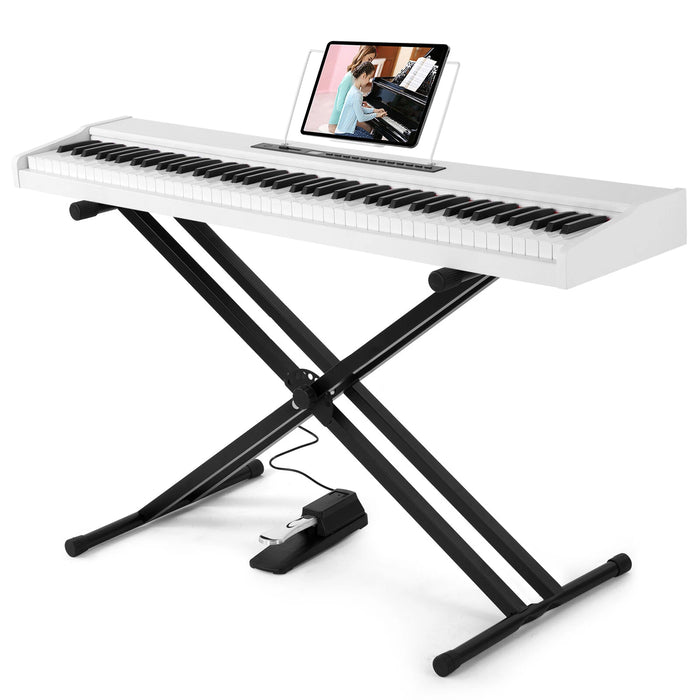 Weighted 88 Key Digital Piano Keyboard with Powerful Sound Pedal and Stable Stand - Monsta Online