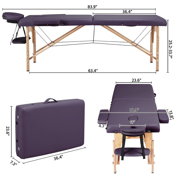 Pro - Grade Folding Massage Table with Adjustable Headrest and Arm Supports - Monsta Online