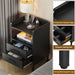Modern LED Nightstand with Built - in Charging Station and Spacious Storage - Monsta Online