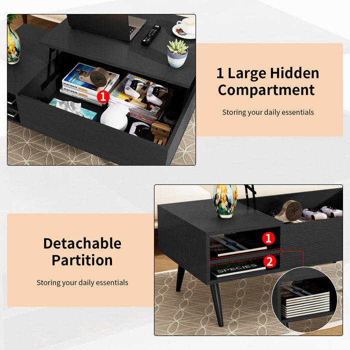 Modern Lift - Top Coffee Table with Hidden Compartment and Adjustable Space - Monsta Online
