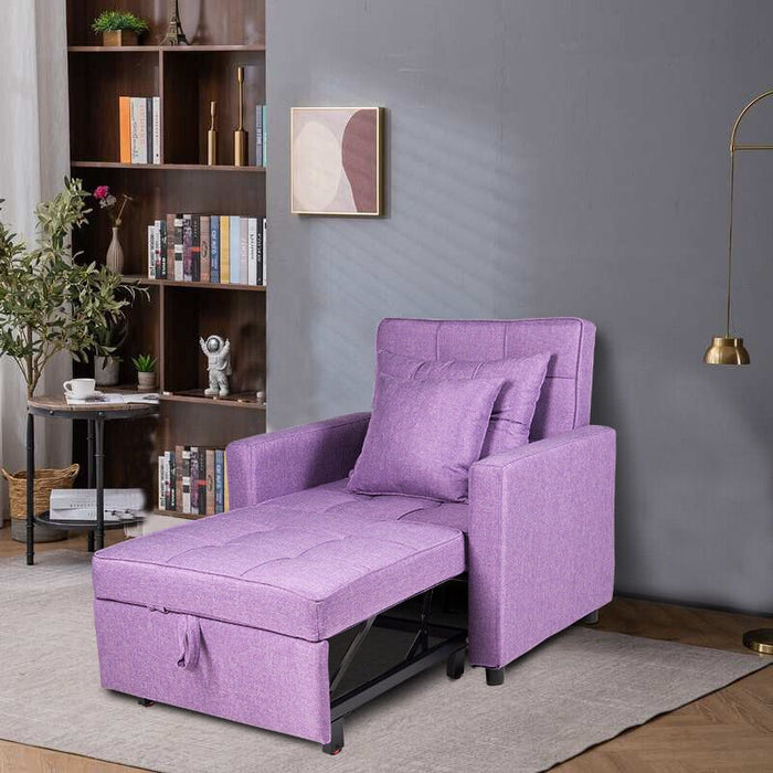 3 - in - 1 Convertible Sleeper Sofa Bed Chair With Reclining Lounger Function - Monsta Online