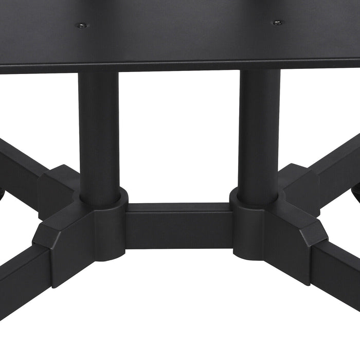 Height Adjustable Rolling TV Stand with Storage Shelves for 32–75 Inch Screens - Monsta Online
