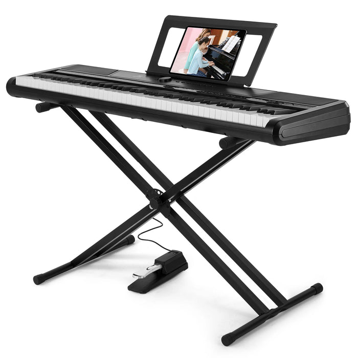 Weighted 88 Key Digital Piano Keyboard with Powerful Sound Pedal and Stable Stand - Monsta Online