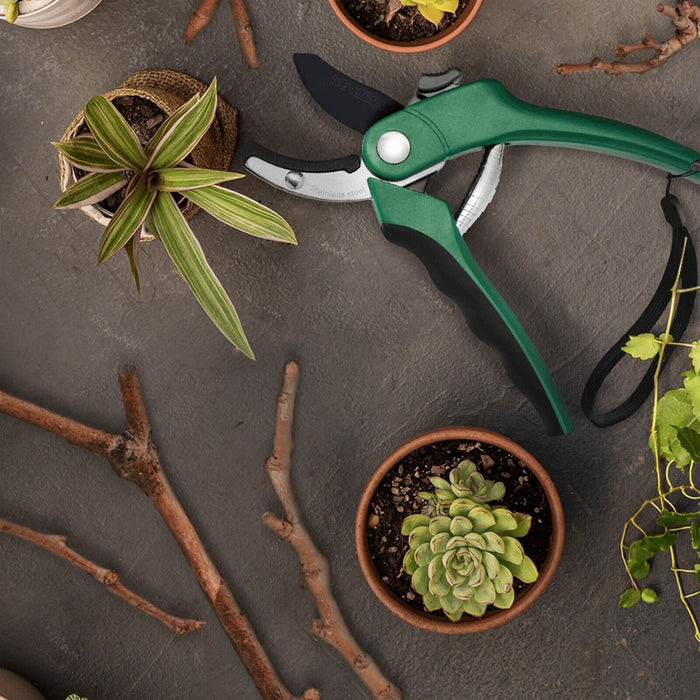 Durable Anvil Pruning Shears 8mm with Stainless Steel Precision Blade - Monsta Online