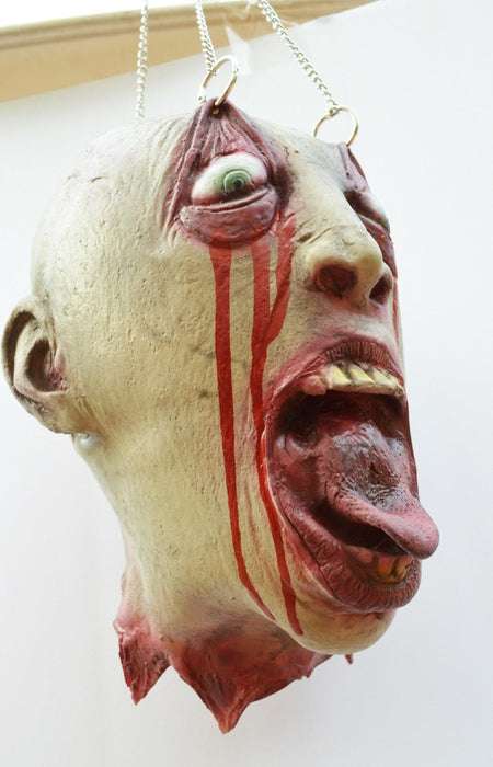 Life - Size Halloween Hanging Zombie Head Creepy Prop - Monsta Online