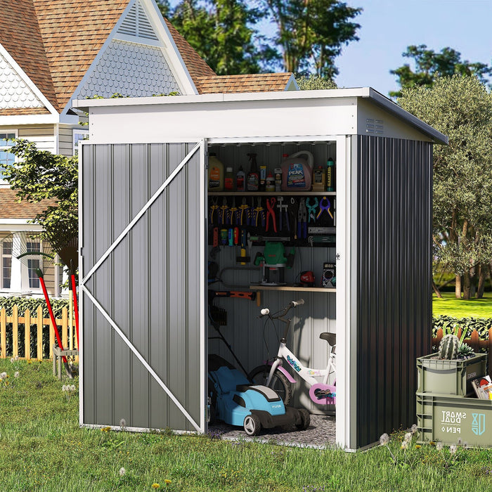 Heavy - Duty 5x3FT Metal Outdoor Garden Shed for Tools and Equipment Storage - Monsta Online