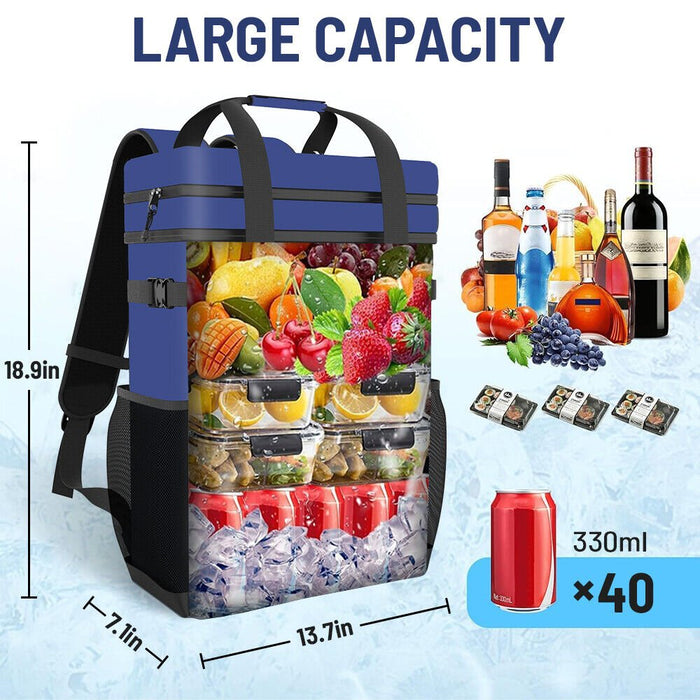 Heavy - Duty 30L Cooler Insulated Backpack with Leakproof Design for Camping and Travel - Monsta Online