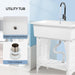 Multi Purpose Utility Laundry Sink with Stainless Steel Faucet and Removable Drainboard - Monsta Online