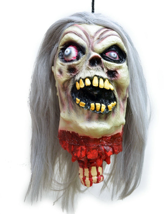 Life - Size Halloween Hanging Zombie Head Creepy Prop - Monsta Online