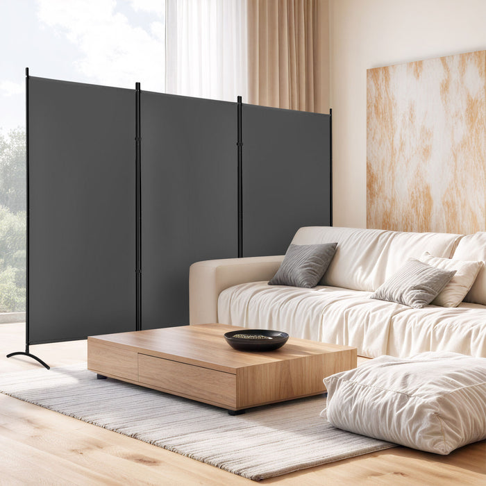 3 - Panel Folding Privacy Screen Room Divider 102" for Flexible Room Separation - Monsta Online