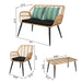 Modern 4 - Piece Rattan Table and Chair Patio Furniture Set for Relaxation - Monsta Online