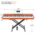 Weighted 88 Key Digital Piano Keyboard with Powerful Sound Pedal and Stable Stand - Monsta Online