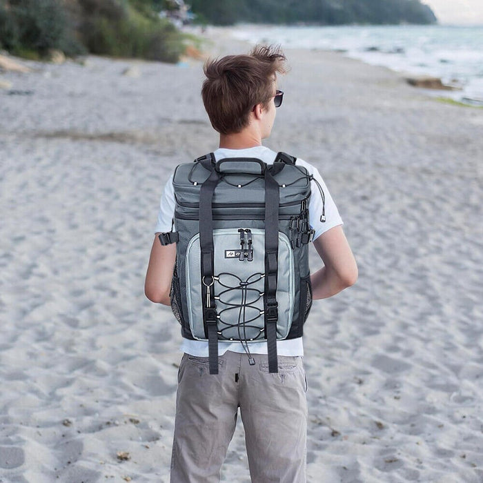 Heavy - Duty 30L Cooler Insulated Backpack with Leakproof Design for Camping and Travel - Monsta Online