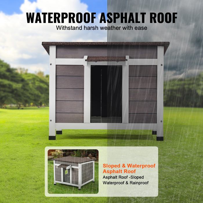 Premium Wooden Outdoor Cat House with Protective Openable Roof and Cozy Window - Monsta Online