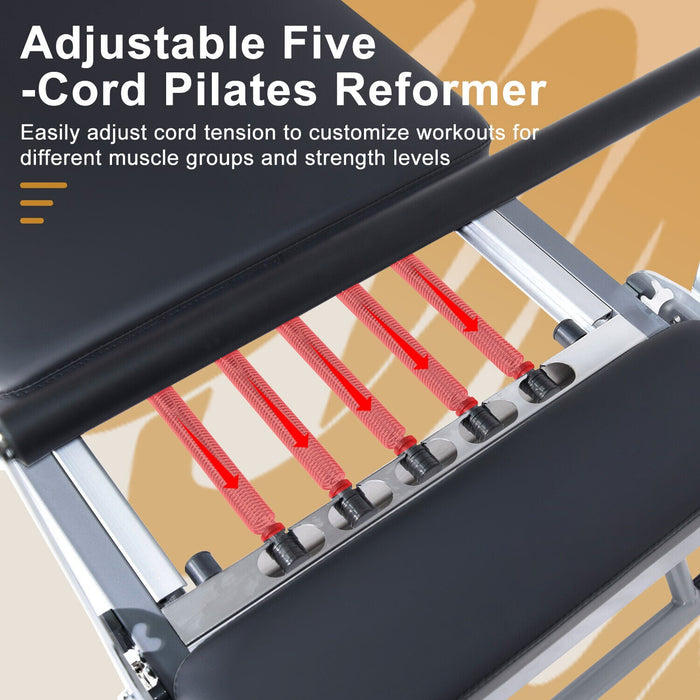 Professional Pilates Reformer Machine with Spring Resistance and Easy Storage - Monsta Online