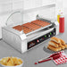 High Capacity 18 Hot Dog Roller Grill Cooker Machine with Glass Shield - Monsta Online