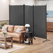 3 - Panel Folding Privacy Screen Room Divider 102" for Flexible Room Separation - Monsta Online