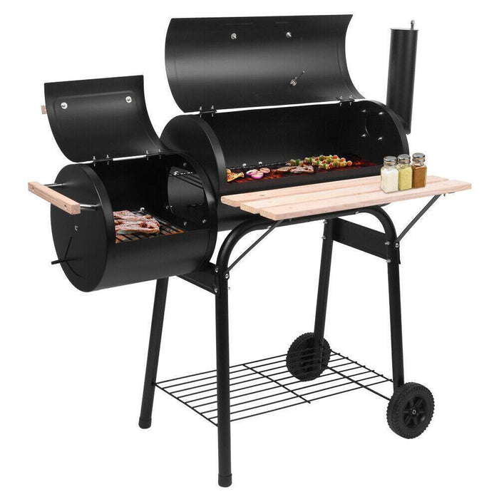 Authentic Barrel - Style Outdoor Charcoal Grill for Camping and Backyard Cookouts - Monsta Online