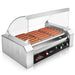 High Capacity 18 Hot Dog Roller Grill Cooker Machine with Glass Shield - Monsta Online