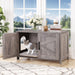 Modern Cat Litter Box Enclosure Furniture with Elegant Barn - Style Door - Monsta Online