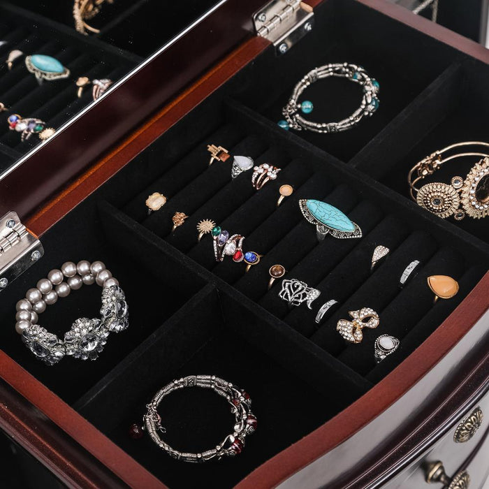 Deluxe 40 - Inch Wooden Jewelry Cabinet with Ample Drawer Storage - Monsta Online