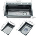Modern 29.5" Stainless Steel Drop - In Waterfall Kitchen Sink with Pull Down Faucet - Monsta Online