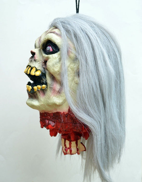 Life - Size Halloween Hanging Zombie Head Creepy Prop - Monsta Online