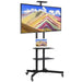 Height Adjustable Rolling TV Stand with Storage Shelves for 32–75 Inch Screens - Monsta Online