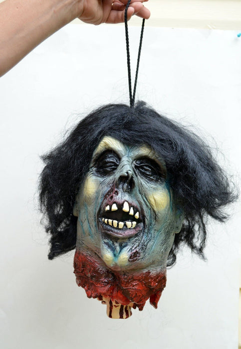 Life - Size Halloween Hanging Zombie Head Creepy Prop - Monsta Online