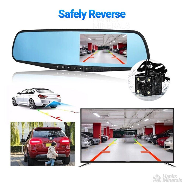Dual Dashboard Rearview Mirror Camera With 1080P HD Recording - Monsta Online