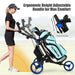 Premium Folding Golf Push Cart with Adjustable Ergonomic Handle and Storage Bag - Monsta Online