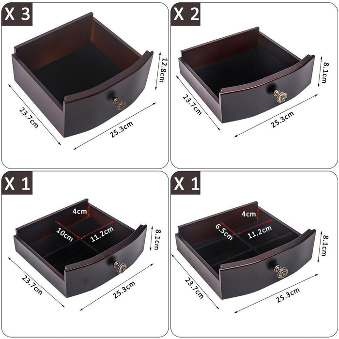 Deluxe 40 - Inch Wooden Jewelry Cabinet with Ample Drawer Storage - Monsta Online