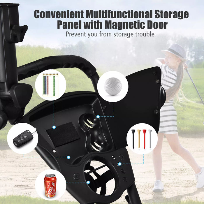 Premium Folding Golf Push Cart with Adjustable Ergonomic Handle and Storage Bag - Monsta Online