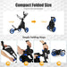 Premium Folding Golf Push Cart with Adjustable Ergonomic Handle and Storage Bag - Monsta Online