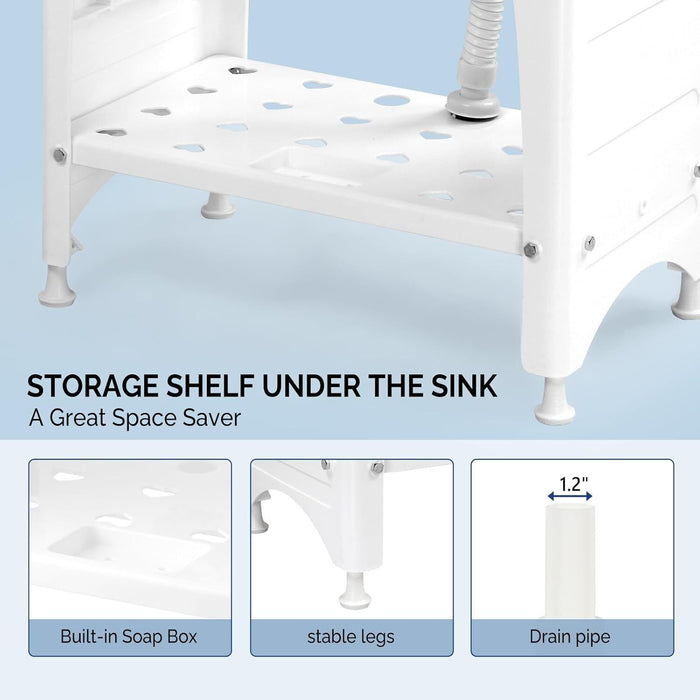 Multi Purpose Utility Laundry Sink with Stainless Steel Faucet and Removable Drainboard - Monsta Online