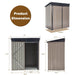 Heavy - Duty 5x3FT Metal Outdoor Garden Shed for Tools and Equipment Storage - Monsta Online