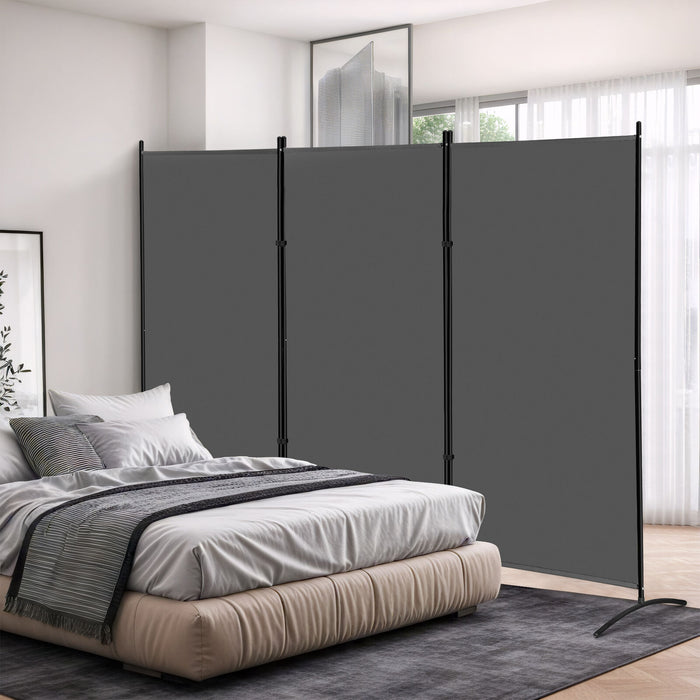 3 - Panel Folding Privacy Screen Room Divider 102" for Flexible Room Separation - Monsta Online