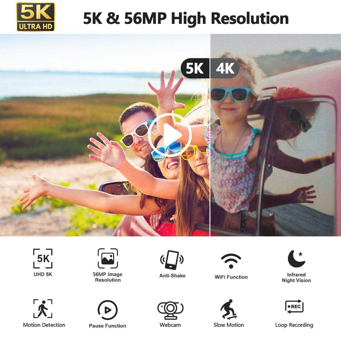 Professional UHD 5K Camcorder Video Camera with Night Vision - Vlogging Anti - Shaking Camera - Monsta Online