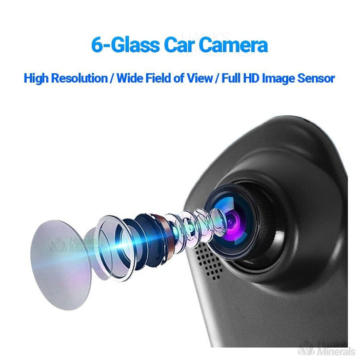 Dual Dashboard Rearview Mirror Camera With 1080P HD Recording - Monsta Online
