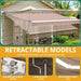 Premium Retractable Patio Awning Sunshade Cover For UV Protection - Monsta Online