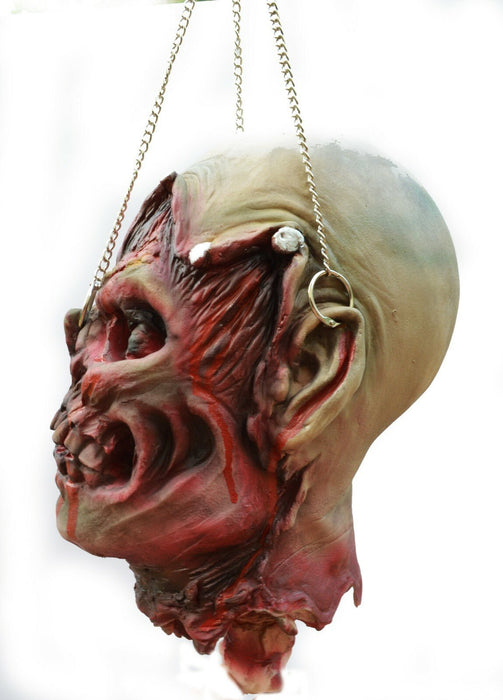 Life - Size Halloween Hanging Zombie Head Creepy Prop - Monsta Online