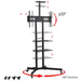 Height Adjustable Rolling TV Stand with Storage Shelves for 32–75 Inch Screens - Monsta Online