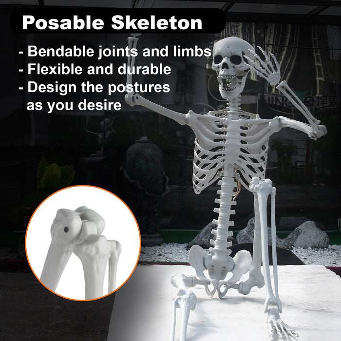 6FT Creepy Halloween Hanging Skeleton Decoration - Monsta Online